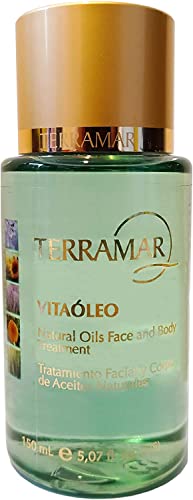 TERRAMAR VITAOLEO Tratamiento Facial y Corporal de Aceites Naturales, contra resequedad extrema, cicatrices, estrías , manchas y cuidados de tatuajes 150 ml + REGALO bisuteria acero inox + Sello en empaque de producto original.