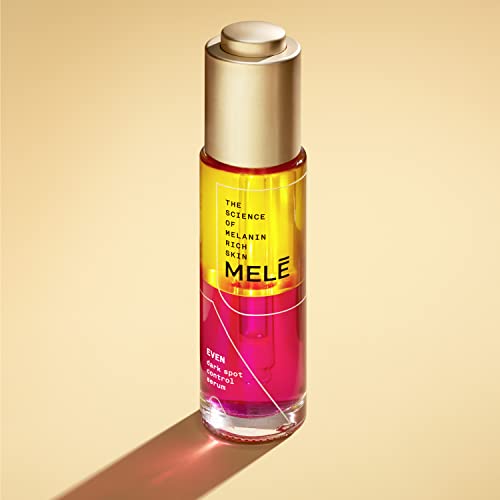 Mele Incluso las manchas oscuras reducen visiblemente las manchas oscuras, el tono desigual y los signos del suero de control del envejecimiento con niacinamida, vitamina E y Pro-Retinol 1 onza