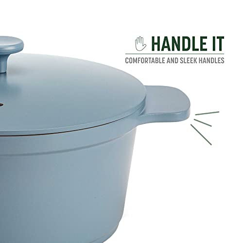 Goodful - Olla todo en uno, antiadherente de revestimiento múltiple, horno holandés fundido de alto rendimiento con tapa a juego, estante para asar y volteador, hecha sin PFOA, utensilios de cocina