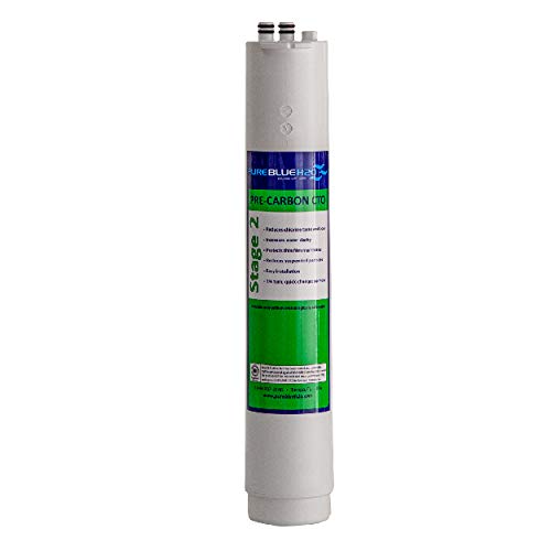 Paquete de Filtros de Repuesto Pure Blue H2O Azul para Sistema de Filtración de Agua de Ósmosis Inversa de Cuatro Etapas