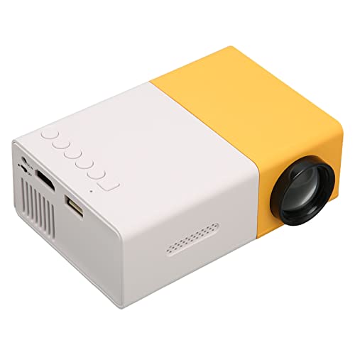 Goshyda Mini, Portátil LED para Cine en Casa, Proyector de Películas con Interfaces HDMI y USB, 200 Lumen, 1080P, 4:3, 1-2.5m, 60 Pulgadas, Incluye Control Remoto y Adaptador de