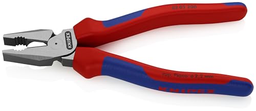 KNIPEX Herramientas - Alicates combinados de alto apalancamiento, multicomponente (202200), 8 pulgadas