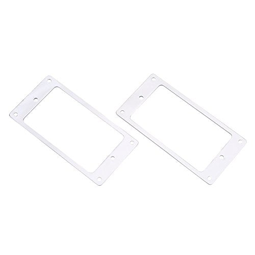 2 anillos de montaje de marco de pastilla Humbucker de metal, piezas de repuesto para guitarras el¨¦ctricas (plata)