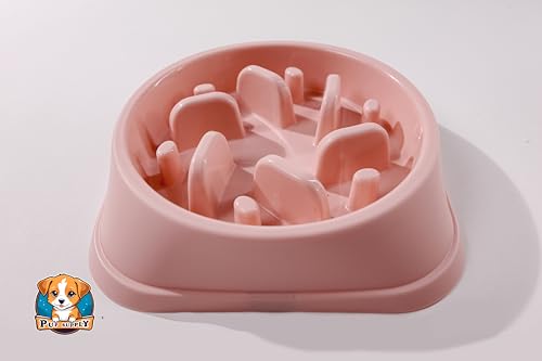 Plato de Alimentación Lenta P.U.P. SUPPLY Rosa para Perro y Mascotas