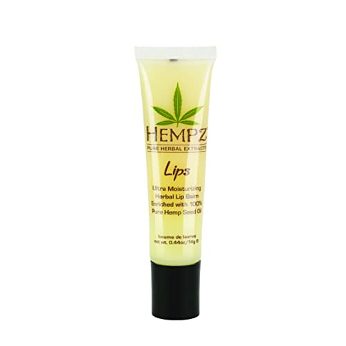 Hempz Herbal Ultra Moisturizing Lip Balm .44 oz. - Scented Lip Treatment for Dry Cracked Lips, Provides Hydration and Nourishment for Men and Women - Premium, 100% Pure Natural Hemp Seed Oil