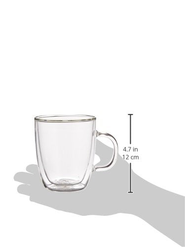 Bodum Bistro Double-Wall Insulated tazas espresso (Cristal, 5-Ounce, Conjunto de 2, Empaque original, Transparente, 1