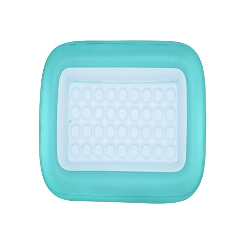 Bestway 51115 Alberca Inflable Rectangular 1.65x1.04x.25cm Lisa 2mod 2col acolchonada Clave, Azul