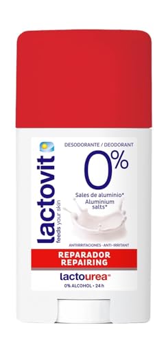 Lactovit Lactourea Desodorante en Barra, reparador piel seca extra seca, 60ml, 3 unidades