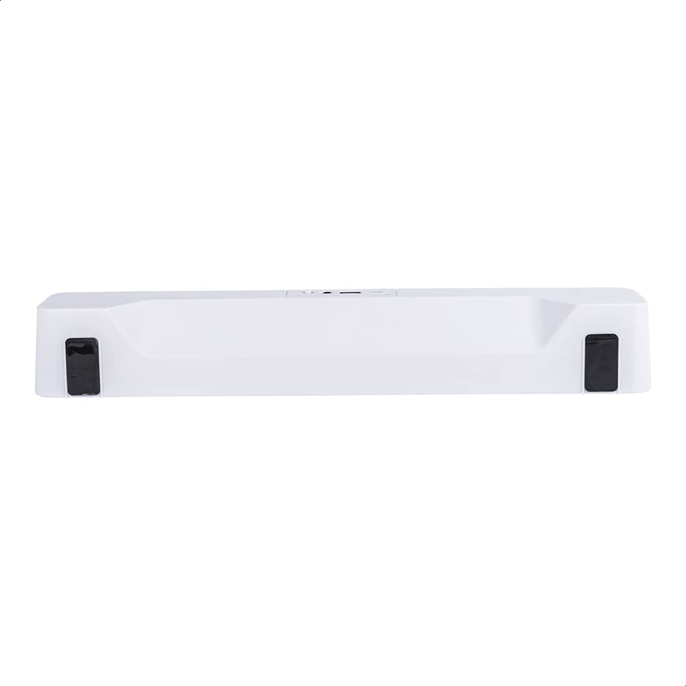 TECHZONE NASA Barra de Sonido, Bocina Bluetooth V5.0 Conexión TWS Batería Recargable, AUX TF/USB/FM, Color Blanco
