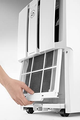 De'Longhi Deshumidificador DDX235PEF con Bomba de Extracción Incluida, Filtro de Carbon Activado y Filtro Biosilver.