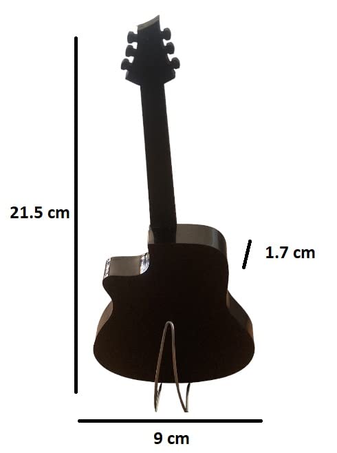 Guitarra Miniatura Hecho a Mano Coleccionable Mini Guitarra Artesanía Mexicana para Regalos (AC DC)