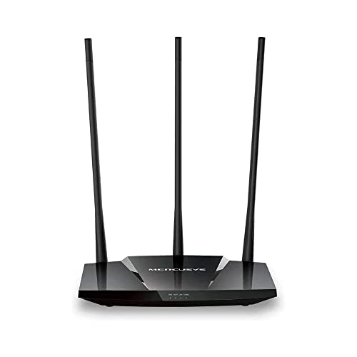 TP-Link Mercusys MW330HP, Router Inalámbrico N Wi-Fi de Alta Potencia de 300Mbps, 1 x 10, 100M WAN 3 x 10, 100M LAN, 3 x Antenas Fijas, Color Negro