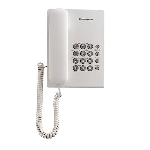 Teléfono Analógico Panasonic Blanco de Escritorio o Pared