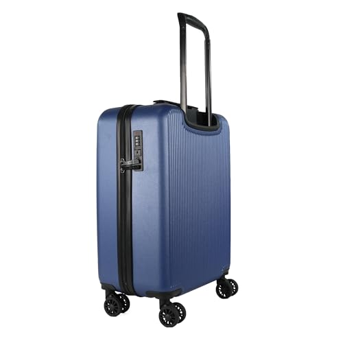 Bagiau Maleta de viaje carry on 20" rígida con 8 ruedas y candado integrado de color azul