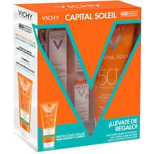 KIT CAPITAL SOLEIL FAMILY CREMA FPS50+ ROSTRO Y CUERPO 300ML+CAPITAL SOLEIL UV AGE DAILY 15ML+CAPITAL SOLEIL UV-CLEAR 3ML+CAPITAL SOLEIL UV-AGE DAILY TEINTE TINTED 3ML.