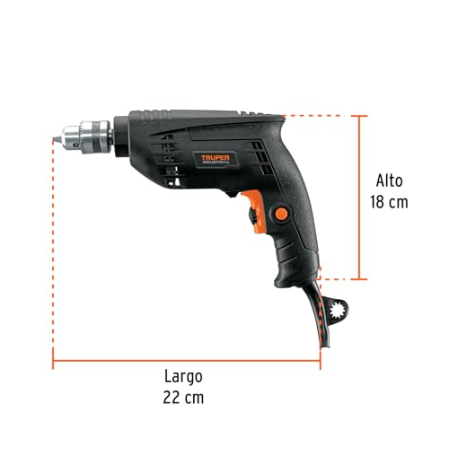 Truper TAL-3/8N2, Taladro 3/8" 450 W industrial 127 V/ 60 HZ