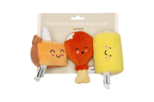 Juguetes para Perros con Cena de Acción de Gracias, Juego de 3, Juguetes de Peluche para Perros, Juguetes para Mascotas navideñas, Accesorios imprescindibles para propietarios de Mascotas