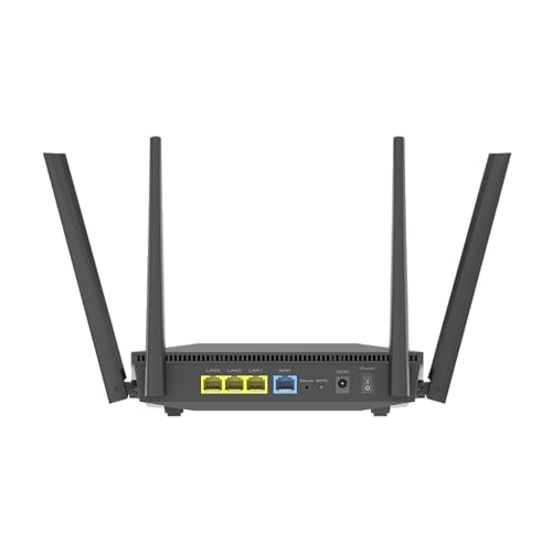 ASUS Router RT-AX52 (AX1800) WiFi 6 de Doble Banda, protección instantánea, programación de Control Parental, VPN incorporada, Compatible con AiMesh