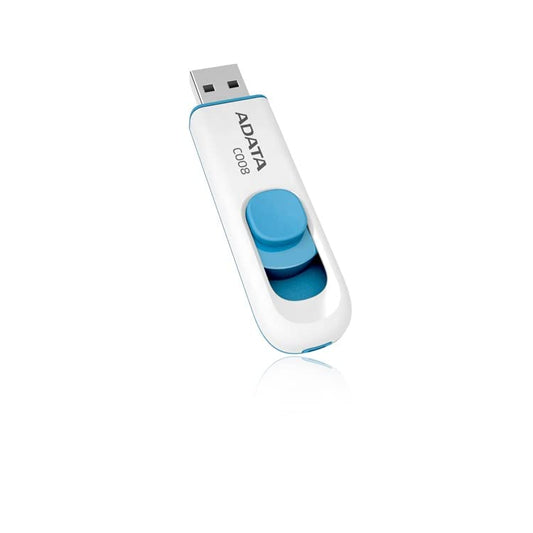 Memoria USB ADATA Blanco Azul Diseño Deslizable Elegante 16 GB Kit de 10 Piezas