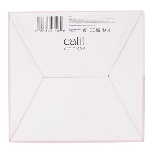 Catit PIXI - Fuente de Agua para Gatos con Triple Filtro y Opciones ergonómicas para Beber, Color Rosa