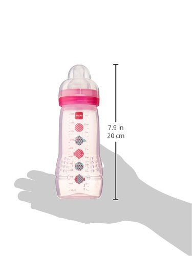 MAM - Botellas para bebés amamantados, botellas para bebés, chica, 11 onzas, 2 unidades