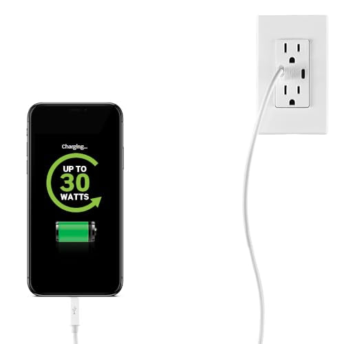 Leviton 005-T5635-00E Combinación Contacto Doble a Prueba de Manipulaciones y Contacto USB tipo C/C, Negro