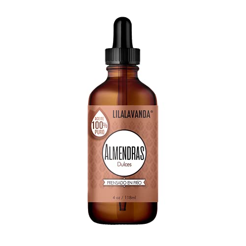LilaLavanda - Aceite de Almendras Dulces 100% Puro y Prensado en Frío | Sin Fragancia, Ideal para Masajes y Aromaterapia | Portador de Aceites Esenciales | 118 ml