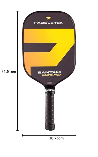 Pala de Pickleball Paddletek Bantam Sabre Pro Amarillo con Núcleo de Panal Aprobada por USAPA