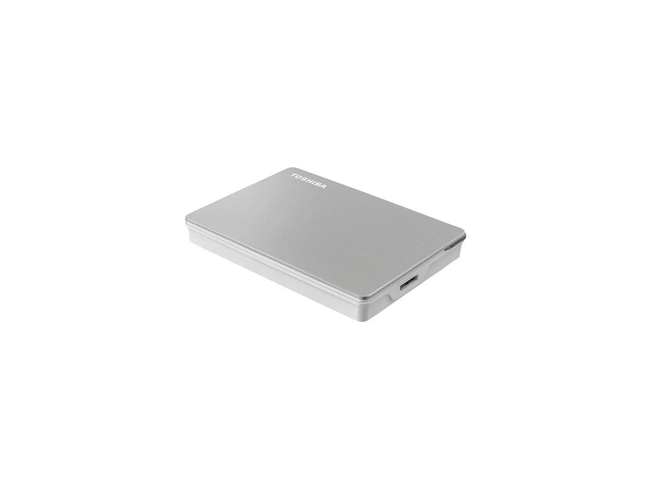 Disco Duro Externo Portátil Toshiba Canvio Flex Plateado 2 TB USB-C USB 3.0