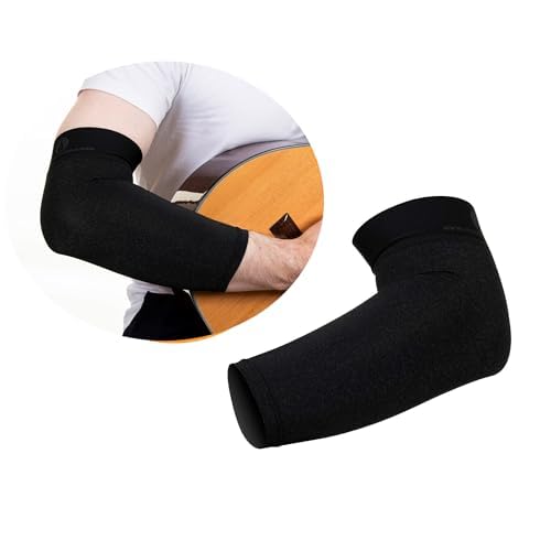 Alba Guitar Beads - Manga corta gris para guitarristas, para guitarristas clásicas, flamencos, guitarristas eléctricos, talla pequeña/mediana, gris, talla �nica