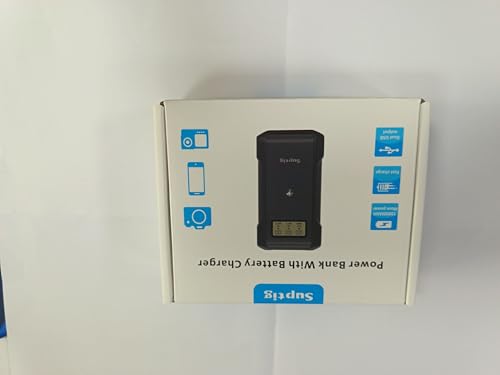 Power Bank Suptig Negro con Caja de Cargador Compatible con GoPro Hero 12 11 10 9 8 7 6 5