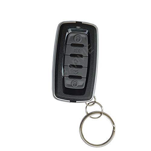 Sistema de Alarma de Seguridad de Entrada Sin Llave Universal BANVIE Negro con Sensor de Golpes y Microondas y Dos Mandos a Distancia de 5 Botones