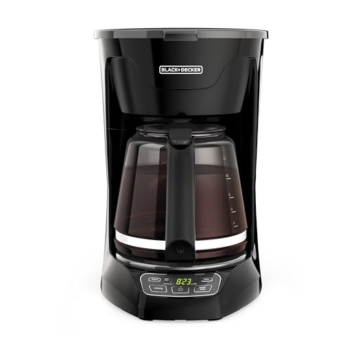 BLACK+DECKER Cafetera Programable Digital,12 Tazas, Filtro Permanente, CM1110B-LA
