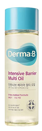 Derma B- Aceite multiusos hidratante y no pegajoso de barrera intensiva de 135 ml y 4,56 onzas líquidas para el cuerpo y el cabello
