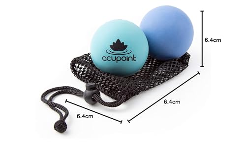 Juego de Bolas de Lacrosse Acupoint Negro para Masaje Terapéutico y Yoga