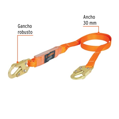 Línea de Vida Truper 1.8m Cinta Poliéster Absorbedor Impacto ANSI