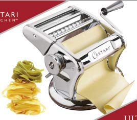 Máquina de pasta profesional para hacer pasta – Base de succión patentada única para uso antideslizante de máquina de rodillo de pasta de acero inoxidable – 150 mm – Fabricador de fideos y rodillo de masa por Cestari