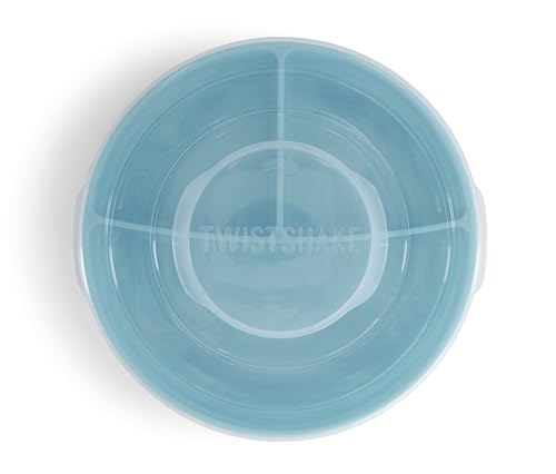 Plato Dividido Twistshake Azul Silicona Antideslizante para Bebés