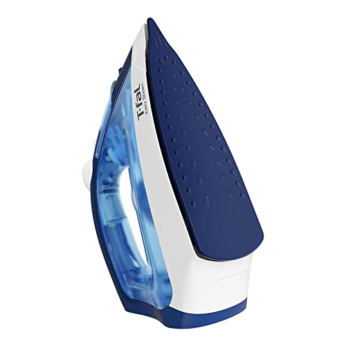 Plancha de Vapor T-fal Azul Blanca con Suela Duraglide XL