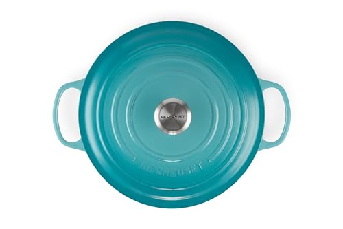 Le Creuset Signature 21177281702430 - Caribe - Caribe - Caribe - Caribe - Caribe - Caribe - Caribe - Cacerola para todo tipo de fuegos e inducción, con tapa