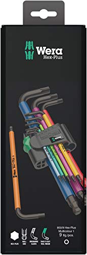 Juego de Llaves en L Wera Láser Negro Multicolor 9 Piezas