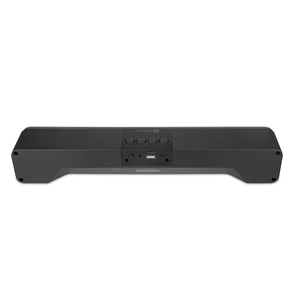 Barra de Sonido Bluetooth 5.0 Inalámbrico Iluminación RGB, micrófono Incorporado, Lector de memorias USB y Micro SD, Plug 3.5 mm Auxiliar, Sound Bar PC/TV/Videojuegos, Manos Libres. 2x3W GUS-MSRBT-01
