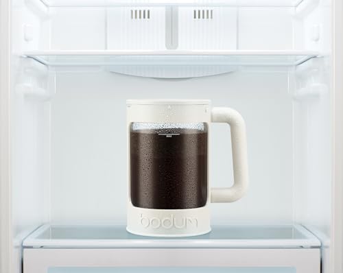 bodum Bean Cold Brew Cafetera, 50 onzas, blanco brillante
