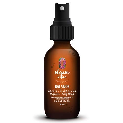 OLEUM VITAE Hair & Body Oil. Aceite Hidratante para Cabello y Cuerpo Orquídea-Ylang Ylang. Con Aceite Esencial de Ylang Ylang. 60ml