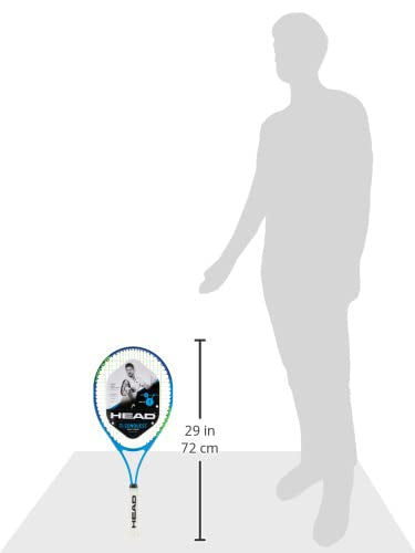 HEAD Ti. Conquest - Raqueta de Tenis - Raqueta de Equilibrio de luz de Cabeza preencordada de 27 Pulgadas, Agarre de 4 3/8 Pulgadas