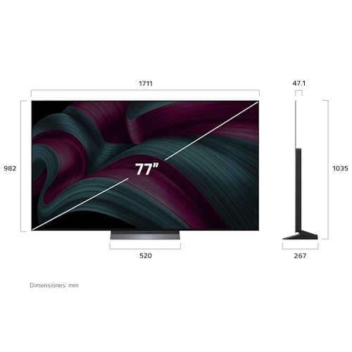LG Pantalla 77 Pulgadas OLED EVO AI C5 4K Smart TV webOS 2025 OLED77C5PSA|Sistema Operativo webOS | Identificación de Voz AI | 120Hz | Dolby Atmos & Dolby Vision Channels | G-Sync & FreeSync