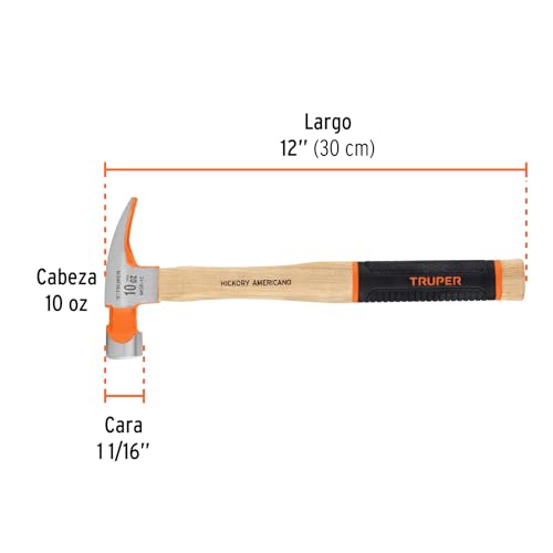 Martillo Truper Pulido Uña Recta 10 oz