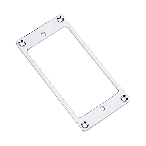 2 anillos de montaje de marco de pastilla Humbucker de metal, piezas de repuesto para guitarras el¨¦ctricas (plata)