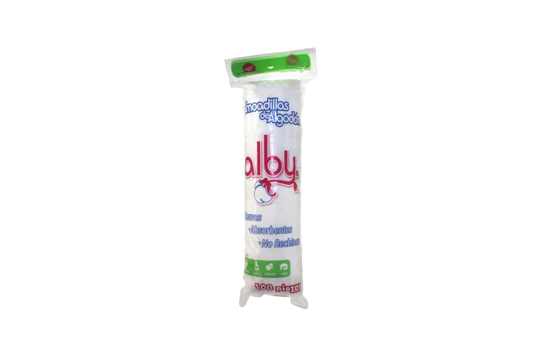Almohadilla Facial Alby Algodón Desmaquillante Absorbente e Hipoalergénica Cuidado Personal 600 Piezas