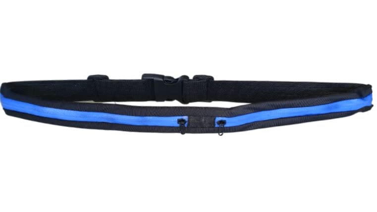 Cangurera Deportiva, Bolsa Deportiva con Cinturón Elástica, Riñoneras Deportivas de Hombres y Mujeres para Correr, Ciclismo, Gimnasio, senderismo, ejercicio al aire libre. (Azul)